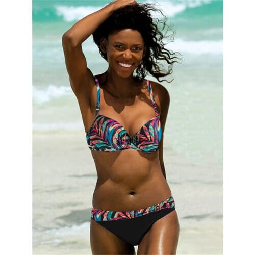 Push Up Bikini Micro 2021 New Swimsuit Swimwea Women Floral Brazilian Bathing Suit Plus Size Bikini Set Biquini Two Piece Summer
