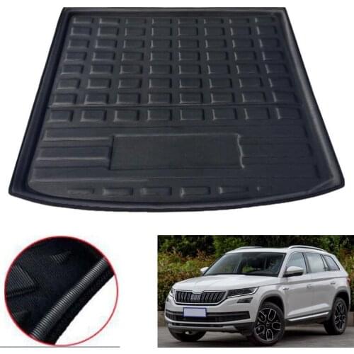 For Skoda Kodiaq 5 & 7 Seats Model 2017 2018 Car Rear Trunk Boot Liner Cargo Mat Luggage Tray Floor Cover Styling Accessories