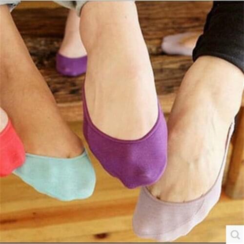 Hot saling Summer Polyester Women socks Candy colors Stealth Boat socks Fashion Funny Short socks