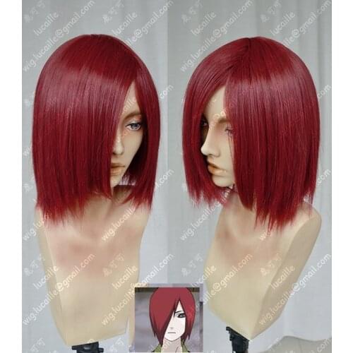 Anime NARUTO Nagato Pain Short Red Synthetic Hair Cosplay Wigs + Wig Cap
