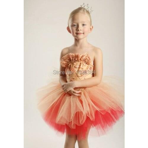 2-Piece Sequin Lace Ballet Tutu Dress With Removable Cape Children Adult Dance Costume C28