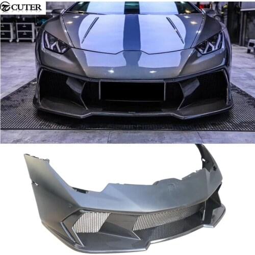 LP610 LP580 Carbon fiber FRP V style front bumper For Huracan LP610 LP580 V style car body kit 2015