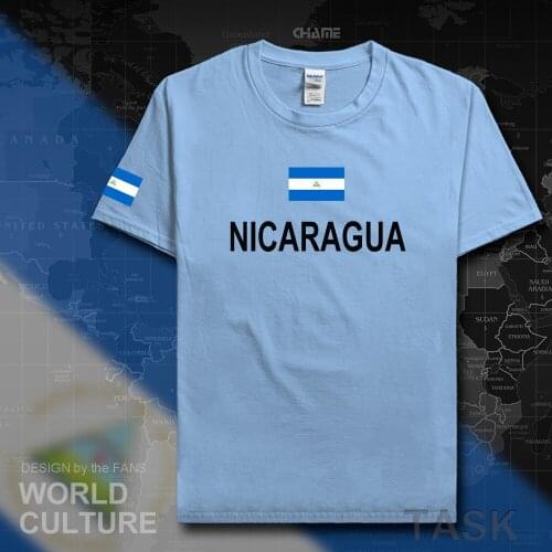 Nicaragua men t shirts fashion 2017 jersey nation team cotton t-shirt clothing tees country sporting footballer NIC Nicaraguans
