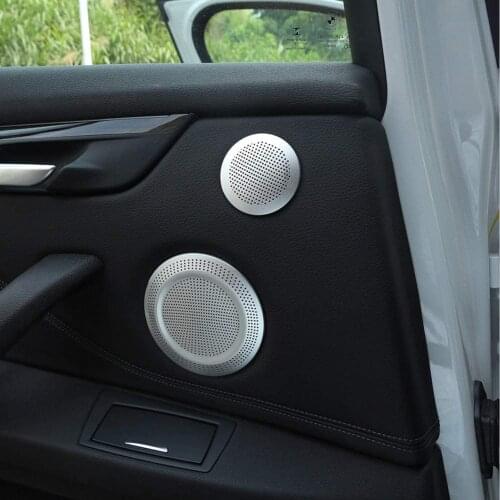 Aluminum Alloy Door Speaker Cover Trim Sticker For BMW X1 F48 2016-2018