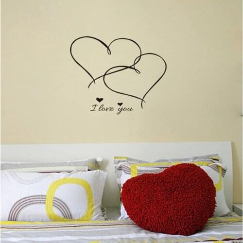 Love English Wall Stickers Bedroom Living Room Modern Removable Self-Adhesive DIY Wall Stickers Mural Decoration