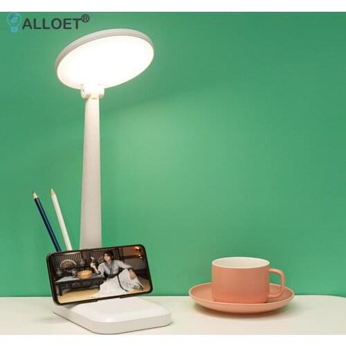 DC 5V 6W Table Lamp Multi-function Touch LED USB Desk Light Eye Protection Learning Phone Bracket Pen Holder Night Light