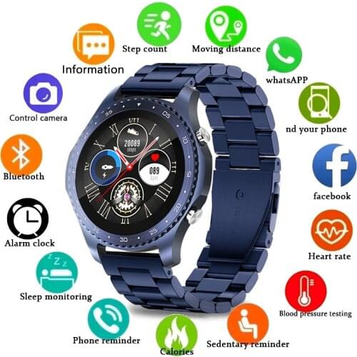 2021 New Bluetooth Call watch Smart watch Men Full touch fitness watch Tracker Blood pressure Smart clock Men Smart watch