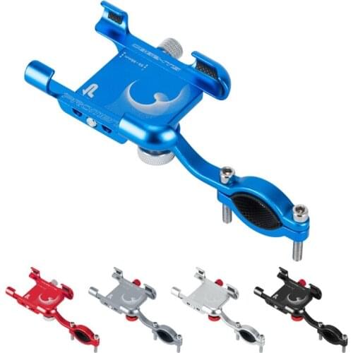 New Aluminum Alloy Non-slip Bicycle Holder Phone Holder 360 Rotatable MTB Mobile Phone Holder Bicycle Holder Accessories