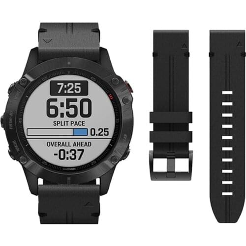 Leather Watch Band Strap For Garmin Fenix 6X 6 Pro Watch Quick Release Easy fit Wrist Band Strap For Fenix 5X 5 Plus 3 3HR