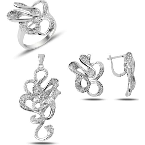 Silverlina Silver Zircon Stone Set