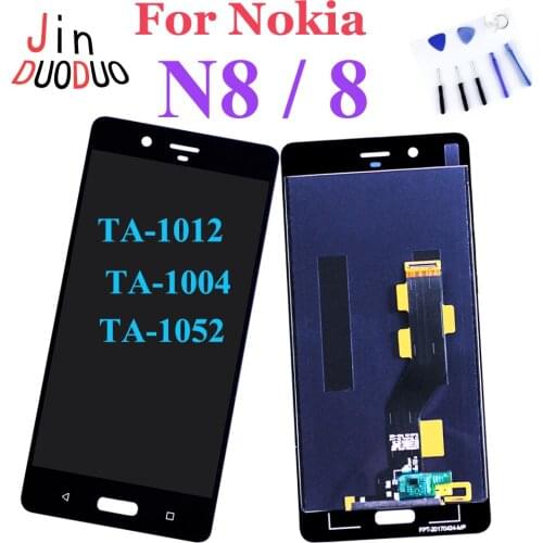 AAA+ For Nokia 8 TA-1012 TA-1004 TA-1052 LCD Display Touch Screen Digitizer Assembly For Nokia N8 Display Replacement