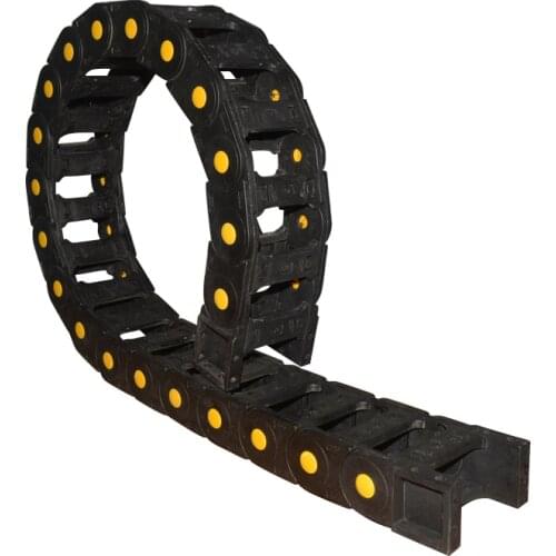 Bridge type can open plastic 25mmx103mm drag chain with end connectors length 1000mm engraving machine cable for CNC router