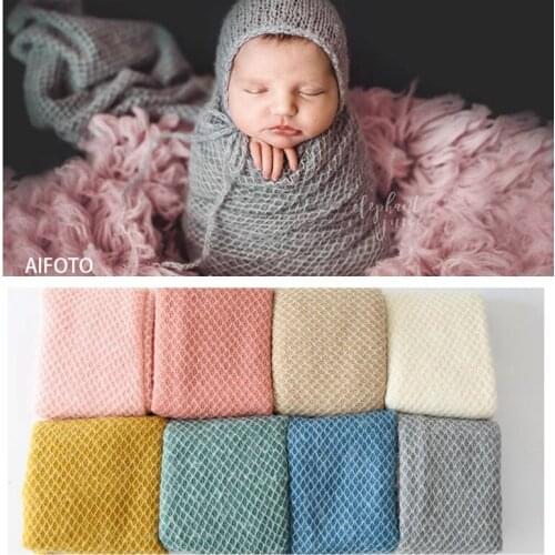40 150*165CM Baby Photo Lattice Knit BeanBag Cover Fabric Newborn Props for Photography Wraps Accessorie Studio Blanket