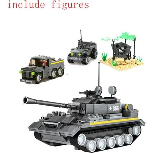 Wange 360PCS Building Blocks Military Tank Truck Blocks Educational Brick Truck Vehicle Toys Children birthday Gift 3660 3661