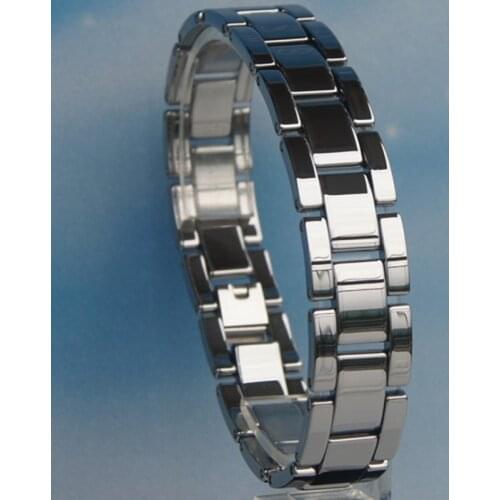 Vary length 16mm width shiny polished heavy hi-tech scratch proof tungsten bracelet