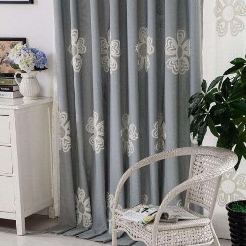 Sunflower Printed Curtain Simple Modern Cotton Linen Curtain Embroidery Explosion High Quality Curtains for Living Room Bedroom
