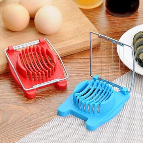 1pcs Stainless Steel Boiled Egg Slicer Section Eggs Cutter Mushroom Tomato Cutter for Cooking Tools Random Color
