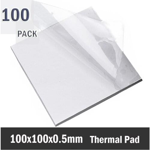 100Pcs Gdstime high quality 10mm*10mm*0.5mm Thermal Pad GPU CPU Heatsink Cooling Conductive Silicone Pad