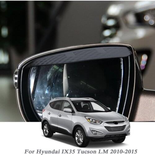 2PCS Car Rearview Mirror Rain Eyebrow Auto Shield Snow Guard Sun Side Visor Shade Protector For Hyundai IX35 Tucson LM 2010-2015