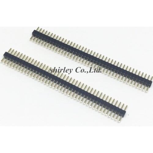 Free shiiping 20pcs/lot 1.27mm 40 Pin 1*40pin header male pitch Male Single Row Pin Header Strip 1X40P