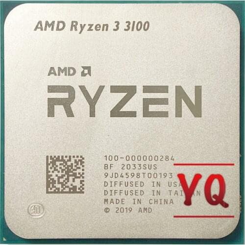 AMD Ryzen 3 3100 R3 3100 3.6 GHz Quad-Core Eight-Thread 65W CPU Processor L3=16M 100-000000184 Socket AM4
