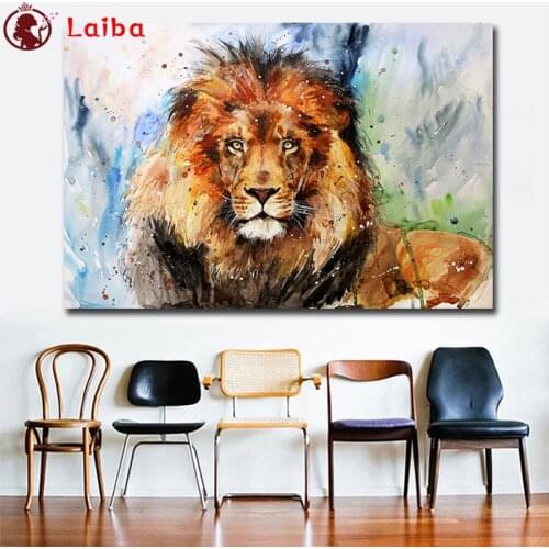 DIY square round diamond painting Animal art lion diamond embroidery rhinestone mosaic diamond inlaid pattern iving room bedroom