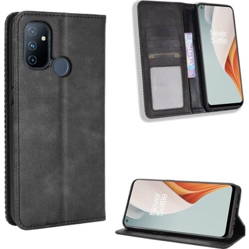 For OnePlus Nord N10 5G Case Luxury Flip PU Leather Wallet Magnetic Adsorption Case For OnePlus Nord N100 Protective Phone Bags