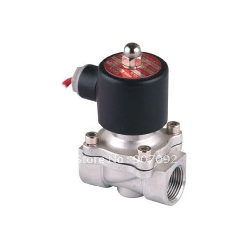 Stainless Steel Valve Gas Oil 2 Way Solenoid Valve G3/4'' 2S200-20 With Iron Cover Round Coils