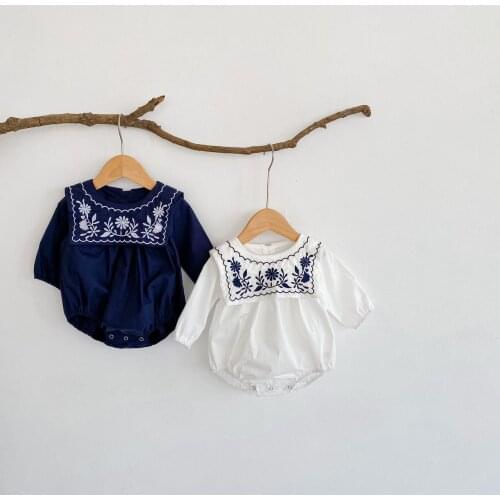 Koodykids Autumn Baby Girls Bear Embroidery Bodysuits Toddlers Girls Cotton Rompers Quality Baby Girls Outfits Rompers Spring