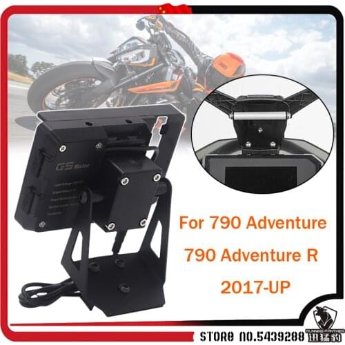 GPS Smart Phone Navigation Mount Mounting Adapter Holder Bracket For 790 Adventure ADV S R Motorcycle USB Wireless charging