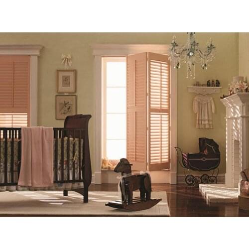 Interior bi-fold shutter door solid wood window shutters