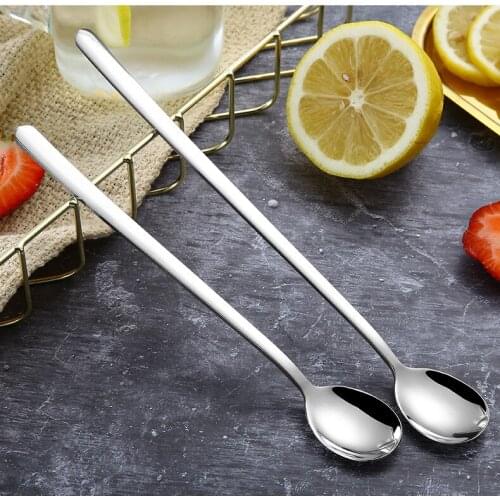 304 Stainless steel dinnerware set spoon tea spoon Dessert coffee ice cream spoons Kitchen accessories Bar tools new long handle