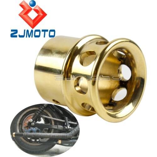 Old School Motorcycle Solid Brass Drilled Exhaust Tip For Harley Cafe Racer Bobber Chopper 1-3/4" Exhaust Mufler Pipe Tips