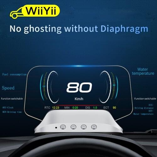 Newest C3 Head Up Display OBD2 HUD Mirror Updated Optional Navigation HUD Speed Fuel Consumption Car Speedometer Projection