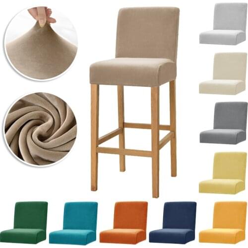 New 22 Coloer Velvet Fabric Chair Covers Seat Covers Slipcover Hotel Banquet Dining Housse De Chaise Armchair Stretch Bar