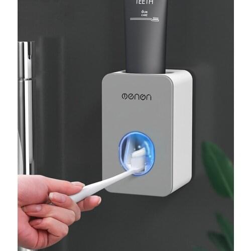 New Automatic Toothpaste Dispenser Toothbrush Holder Wall Mounted Toothpaste Lazy Dispenser Bathroom Accessories Set