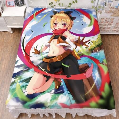 Anime Re Zero kara Hajimeru Isekai Seikatsu sexy Felt & Felix Argyle bed milk fiber sheet & flannel blanket summer quilt 150x200
