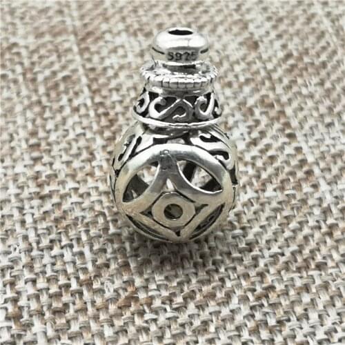 925 Sterling Silver Coin Guru Beads Prayer Mala Bracelet Spacers