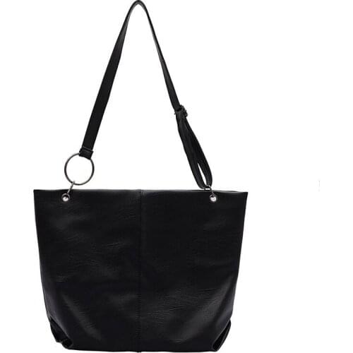Simple and convenient commuter handbag 2021 cross-span big bag lady PU one shoulder messenger bag wild large capacity lady bag
