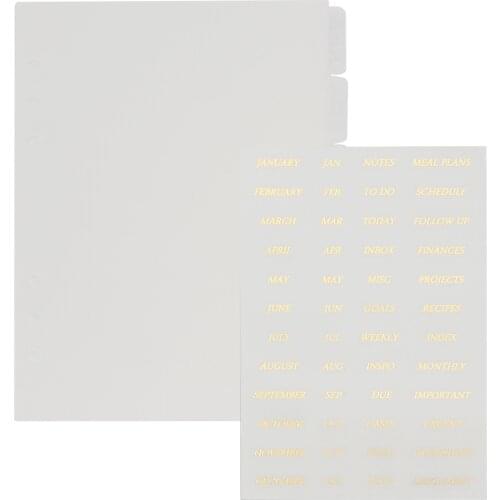 Loose Leaf 6 Ring A5 Binder Index Dividers Clear A5 Separators 6 Tabs For Dividers