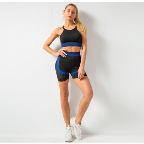 Multiple Colour Seamless Gym Wear Workout Clothing Sexy Shorts Yoga Set For Women