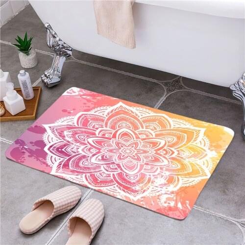 Luxury Mandala Flower Carpets Living Room Bedroom Area Rugs Valentines Day Rose Hallway Doormat Bathroom Kitchen Anti-Slip Mat