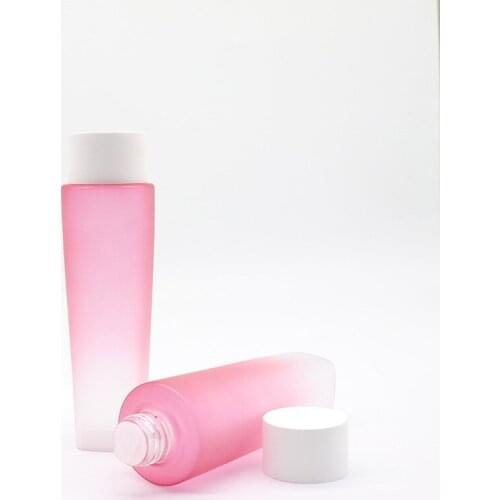 Pink Shade Resinous Bottle Gradient Ramp Pink 200ML Aromatherapy Liquid Massage Oil Pipette Bottles Refillable Toner Container