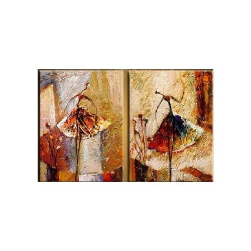 Ballerina Dancer-Modern Canvas Art Wall Decor-Abstract Oil Painting Wall Art