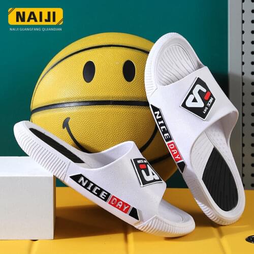 Slippers mens fashion Korean personality lovers home anti skid wear resistant boys beach slippers shoes for men man shoes