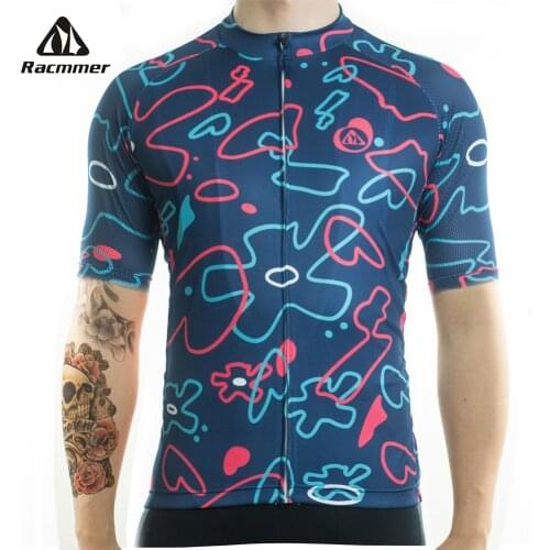 Racmmer 2020 Cycling Jersey Mtb Bicycle Clothing Bike Wear Clothes Short Maillot Roupa Ropa De Ciclismo Hombre Verano #DX-47