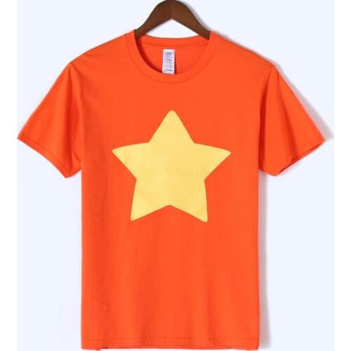 Steven Universe Cosplay Costume Anime Steven Quartz Universe Summer Short Sleeves T-shirt Costume Top Unisex Adult Size S-3XL