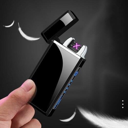Dual Arc USB Rechargeable Lighter Simple Mens Creative Cigarette Lighter Smoking Accessories for Weed Easy and Convenient