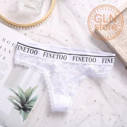 166 Womens thong panties lace T-pants girls cotton thongs European and American sexy ultra-thin