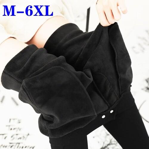 Women Winter Leggings Hight Waist Velvet Warmer Pants Women Black leggins mujer Keep Warm Stretchy Jeggings Plus Size 5XL 6XL